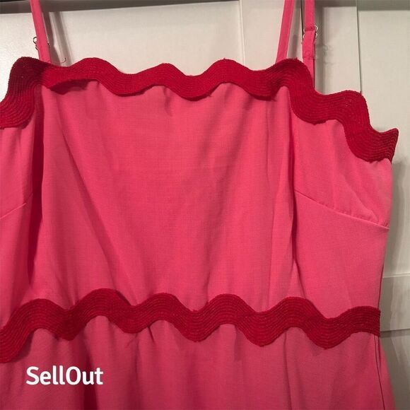 Idopip Women's Pink Maxi Dress S Sleeveless Summer Flowy Adjustable Straps - Picture 9 of 12